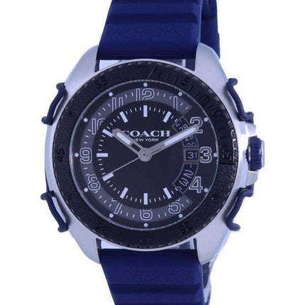 Orologio da uomo Coach C001 quadrante nero cinturino in silicone al quarzo 14602447
