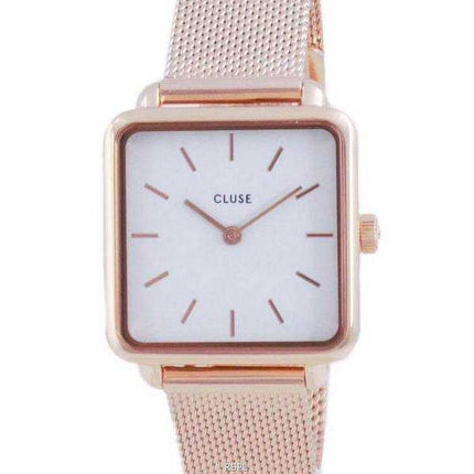 Orologio da donna Cluse La Tetragone quadrante bianco al quarzo CW0101207001