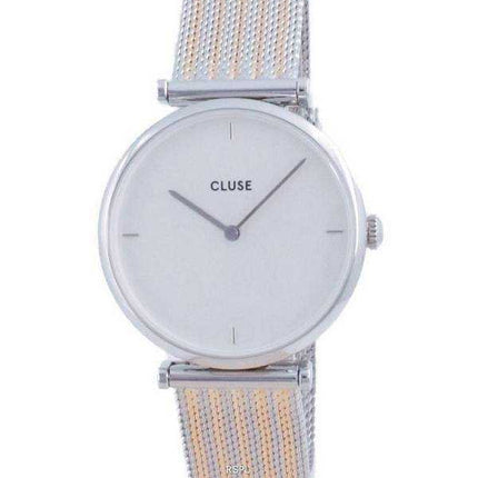 Orologio da donna Cluse Triomphe quadrante bianco in acciaio inossidabile al quarzo CW0101208003