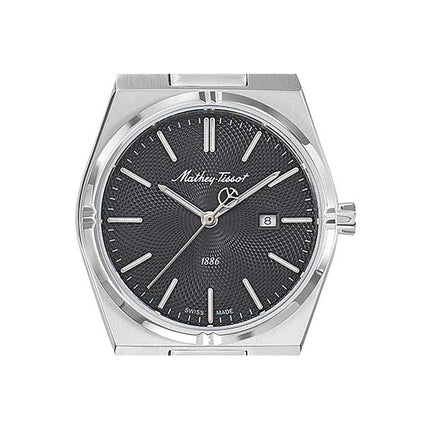 Orologio da donna Mathey-Tissot Zeus in acciaio inossidabile con quadrante nero al quarzo D118AN