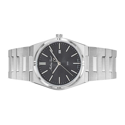 Orologio da donna Mathey-Tissot Zeus in acciaio inossidabile con quadrante nero al quarzo D118AN