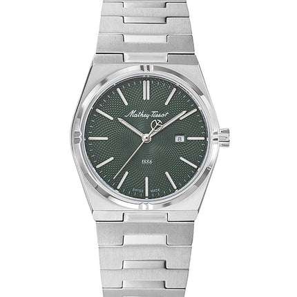Orologio da donna Mathey-Tissot Zeus in acciaio inossidabile con quadrante verde al quarzo D118AV