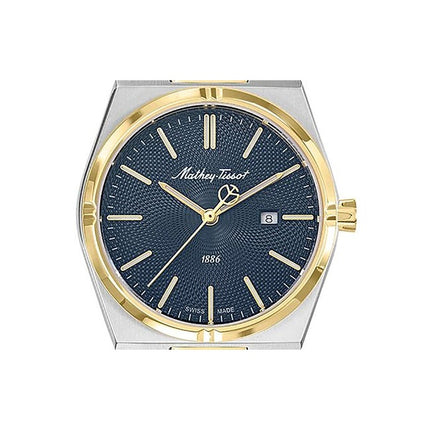 Orologio da donna Mathey-Tissot Zeus Two Tone in acciaio inossidabile con quadrante blu al quarzo D118BBU