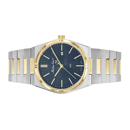 Orologio da donna Mathey-Tissot Zeus Two Tone in acciaio inossidabile con quadrante blu al quarzo D118BBU