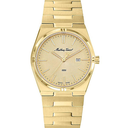 Orologio da donna Mathey-Tissot Zeus in acciaio inossidabile color oro con quadrante champagne al quarzo D118PDI