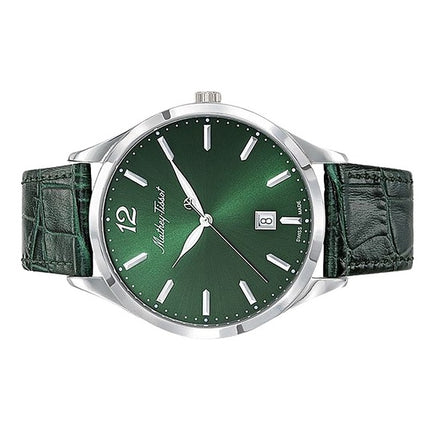 Orologio da donna Mathey-Tissot Urban con cinturino in pelle e quadrante verde al quarzo D411AV
