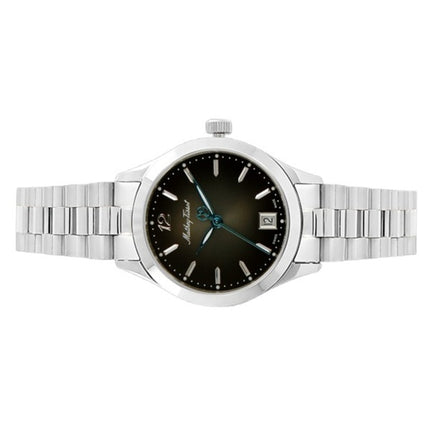 Orologio da donna Mathey-Tissot Urban in acciaio inossidabile con quadrante nero al quarzo D411MAN