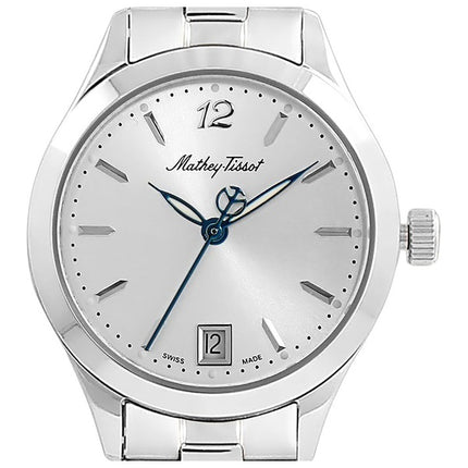 Orologio da donna Mathey-Tissot Urban in acciaio inossidabile con quadrante argentato al quarzo D411MAS
