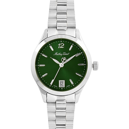 Orologio da donna Mathey-Tissot Urban in acciaio inossidabile con quadrante verde al quarzo D411MAV