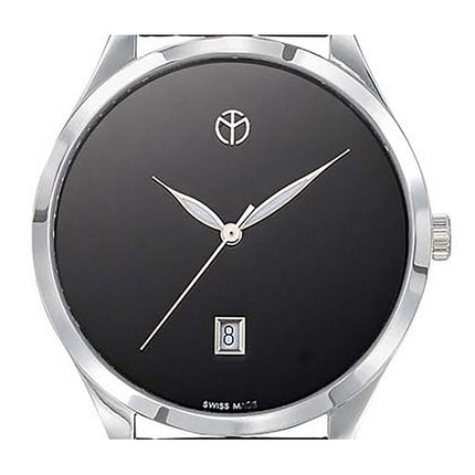 Orologio da donna Mathey-Tissot Urban con cinturino in pelle e quadrante nero al quarzo D411NM