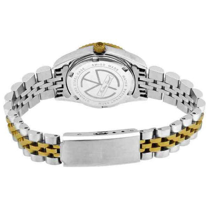 Orologio da donna Mathey-Tissot Mathy II bicolore in acciaio inossidabile con quadrante nero al quarzo D710BN