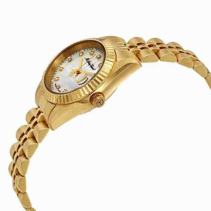 Orologio da donna Mathey-Tissot Mathy II tono oro in acciaio inossidabile con quadrante in madreperla al quarzo D710PI
