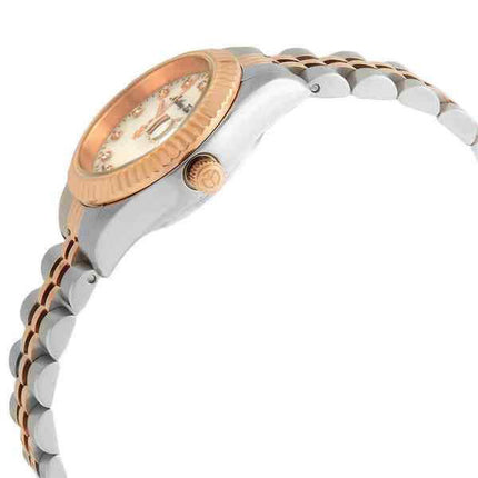 Orologio da donna Mathey-Tissot Mathy II bicolore in acciaio inossidabile con quadrante bianco al quarzo D710RA