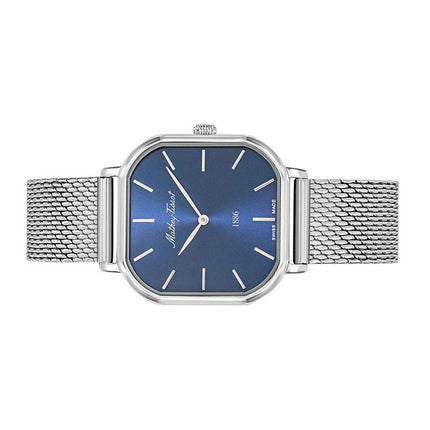 Orologio da donna Mathey-Tissot Monsoon Square in acciaio inossidabile con quadrante blu al quarzo D7917ABU