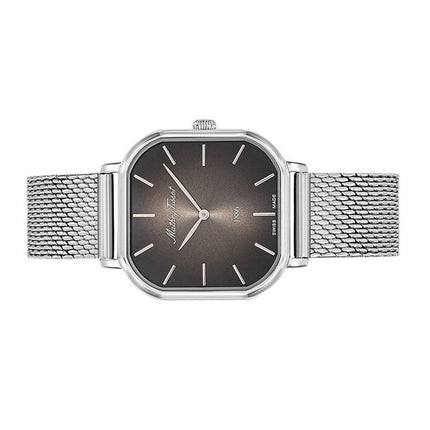 Orologio da donna Mathey-Tissot Monsoon Square in acciaio inossidabile con quadrante nero al quarzo D7917AN