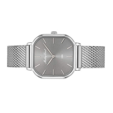 Orologio da donna Mathey-Tissot Monsoon Square in acciaio inossidabile con quadrante argentato al quarzo D7917AS
