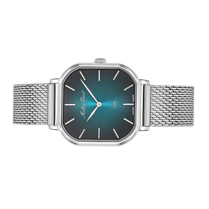 Orologio da donna Mathey-Tissot Monsoon Square in acciaio inossidabile con quadrante verde al quarzo D7917AV