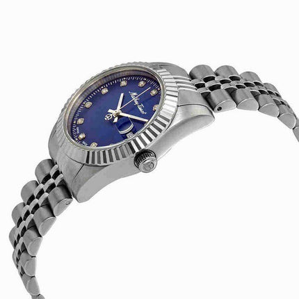 Orologio da donna Mathey-Tissot Mathy III in acciaio inossidabile con quadrante blu al quarzo D810ABU