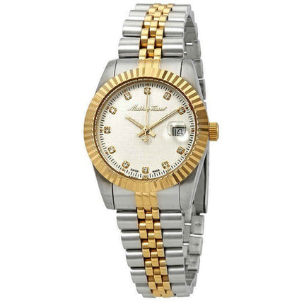 Orologio da donna Mathey-Tissot Mathy III bicolore in acciaio inossidabile con quadrante argentato al quarzo D810BI