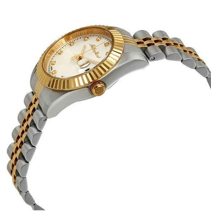 Orologio da donna Mathey-Tissot Mathy III bicolore in acciaio inossidabile con quadrante argentato al quarzo D810BI