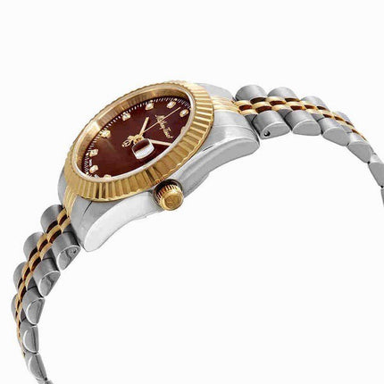Orologio da donna Mathey-Tissot Rolly III bicolore in acciaio inossidabile con quadrante marrone al quarzo D810BM
