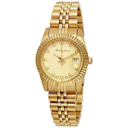 Orologio da donna Mathey-Tissot Mathy III tono oro in acciaio inossidabile quadrante dorato al quarzo D810PDI