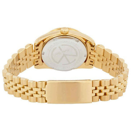 Orologio da donna Mathey-Tissot Mathy III tono oro in acciaio inossidabile quadrante bianco al quarzo D810PI