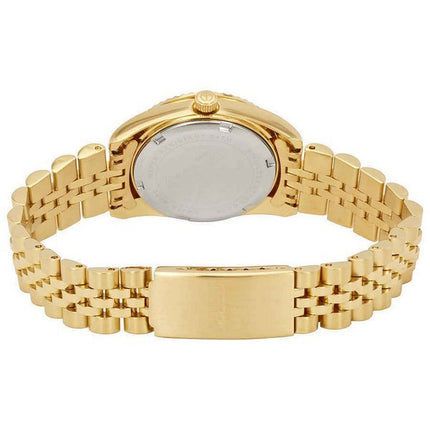 Orologio da donna Mathey-Tissot Mathy III tono oro in acciaio inossidabile quadrante nero al quarzo D810PDI