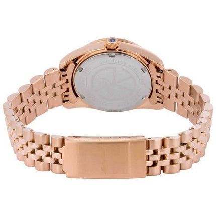 Orologio da donna Mathey-Tissot Mathy III tono oro rosa in acciaio inossidabile quadrante marrone al quarzo D810PRM