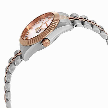 Orologio da donna Mathey-Tissot Mathy III bicolore in acciaio inossidabile con quadrante bianco al quarzo D810RA