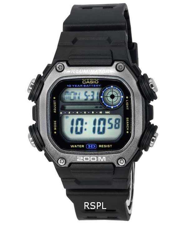 Orologio da uomo Casio Digital Sports con cinturino in resina al quarzo DW-291HX-1A DW291HX-1 200M
