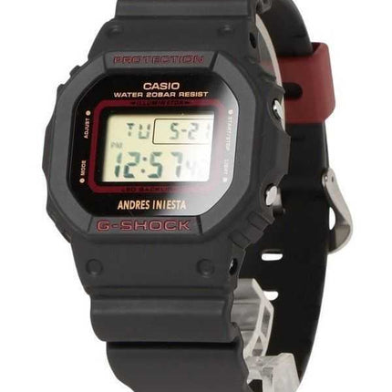 Casio G-Shock Digital Andres Iniesta Collaboration Cinturino in resina al quarzo DW-5600AI-1 200M Orologio da uomo