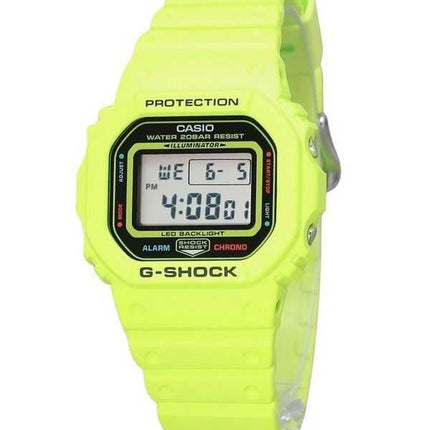 Casio G-Shock Digital Energy Park Series Cinturino in resina a base biologica giallo al quarzo DW-5600EP-9 200M Orologio da uomo