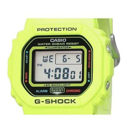 Casio G-Shock Digital Energy Park Series Cinturino in resina a base biologica giallo al quarzo DW-5600EP-9 200M Orologio da uomo