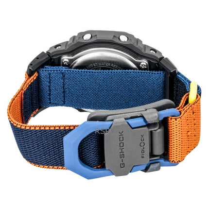 Orologio da uomo Casio G-Shock con cinturino in tessuto, movimento digitale al quarzo, modello DW-5600MNC-8A2, impermeabile fino a 200 metri.