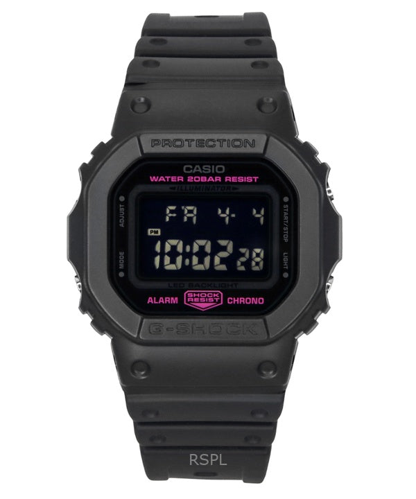 Orologio Casio G-Shock Digital Pink Ribbon con cinturino in resina a base biologica al quarzo DW-5600PK-1 200M da donna