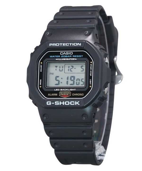 Orologio da uomo Casio G-Shock con cinturino in resina digitale al quarzo DW-5600UE-1 200M