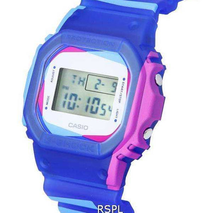 Casio G-Shock Digital Quartz DWE-5600PR-2 DWE5600PR-2 200M Orologio da uomo con castone e set di cinturini