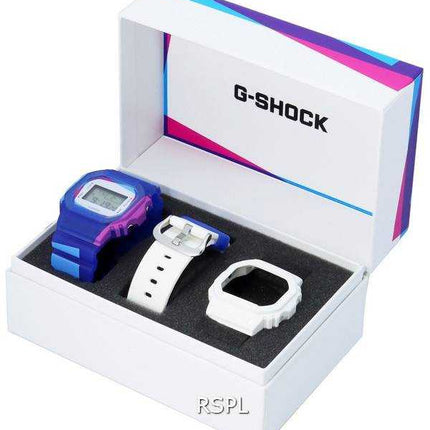 Casio G-Shock Digital Quartz DWE-5600PR-2 DWE5600PR-2 200M Orologio da uomo con castone e set di cinturini