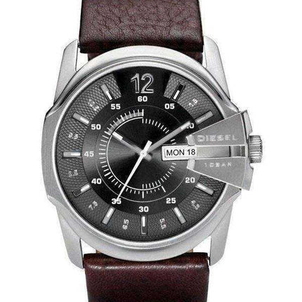 Orologio da uomo Diesel Master Chief in pelle marrone quarzo DZ1206