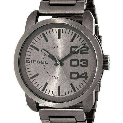 Orologio da uomo DZ1558 con quadrante in acciaio placcato ionico grigio Double Down