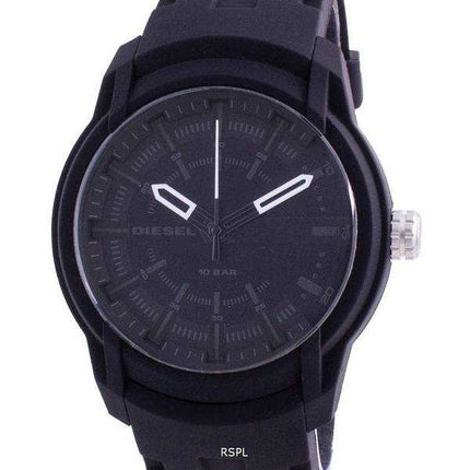 Orologio da uomo Diesel Armbar quadrante nero cinturino in silicone al quarzo DZ1830 100M
