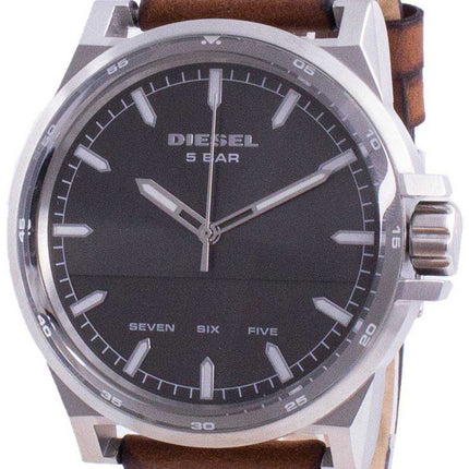 Orologio da uomo Diesel D-48 quadrante grigio cinturino in pelle al quarzo DZ1910