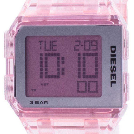 Orologio unisex Diesel Chopped Millennial Pink DZ1920 al quarzo trasparente