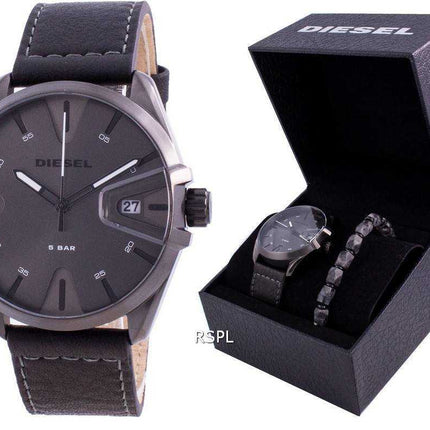 Diesel MS9 quadrante grigio quarzo DZ1924 con orologio da uomo set regalo