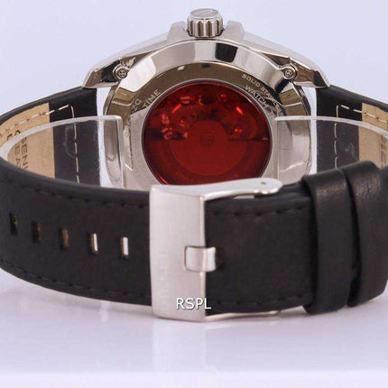 Diesel MS9 Skeleton cinturino in pelle quadrante nero automatico DZ1966 orologio da uomo