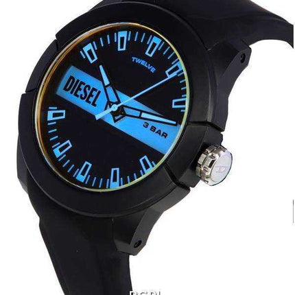 Orologio da uomo Diesel Double Up cinturino in silicone quadrante multicolore DZ1982 al quarzo