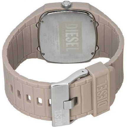 Orologio da uomo Diesel Cliffhanger 2.0 con cinturino in silicone quadrante beige al quarzo DZ2167