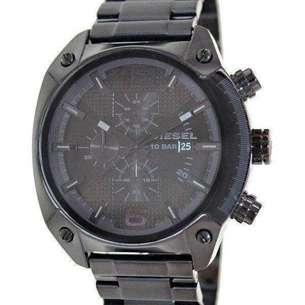 Orologio da uomo con quadrante argentato DZ4223 con quadrante nero e cronografo diesel avanzato