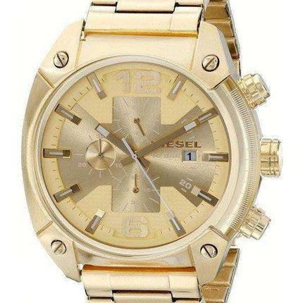 Orologio da uomo con quadrante in oro con quadrante champagne in quarzo DZ4299 color oro